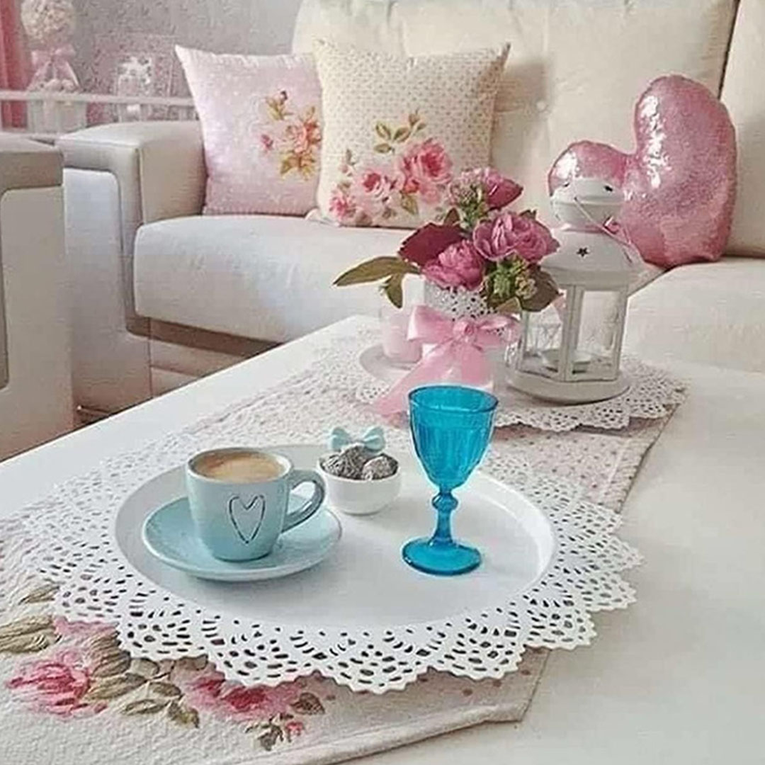 صينية تقديم بلاستيكية مقاومة للكسر - أبيض