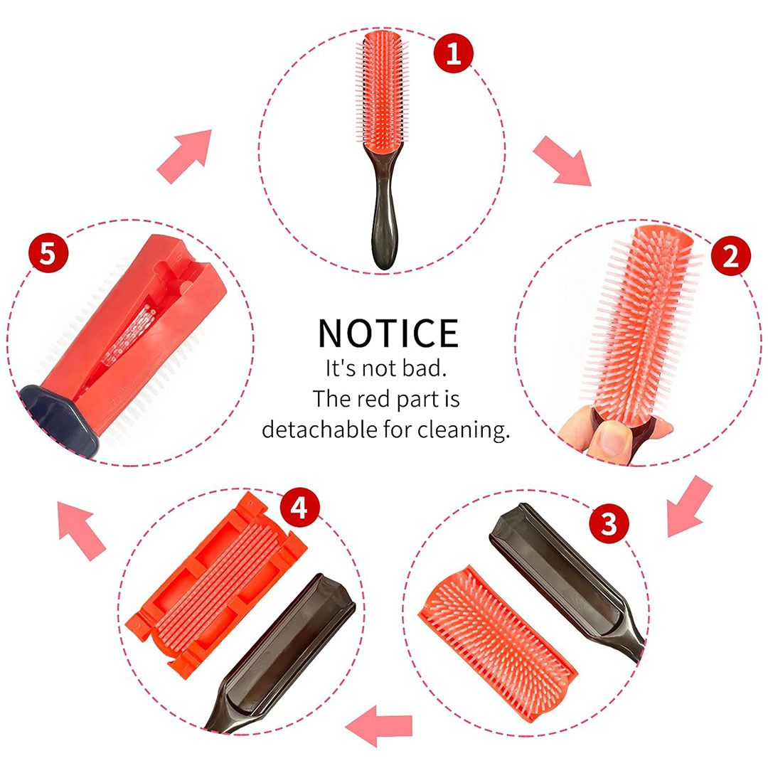 فرشاة تصفيف الشعر الإحترافية - أحمر