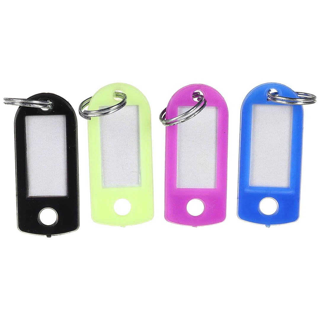 ميداليه بلاستيك للمفاتيح - 50 قطعه - متعدد الالوان