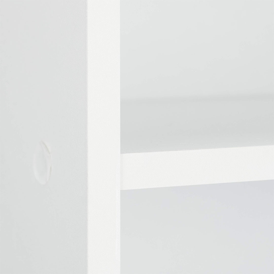 مكتبة خشب - 110*33*24 سم - 4 رف - أبيض