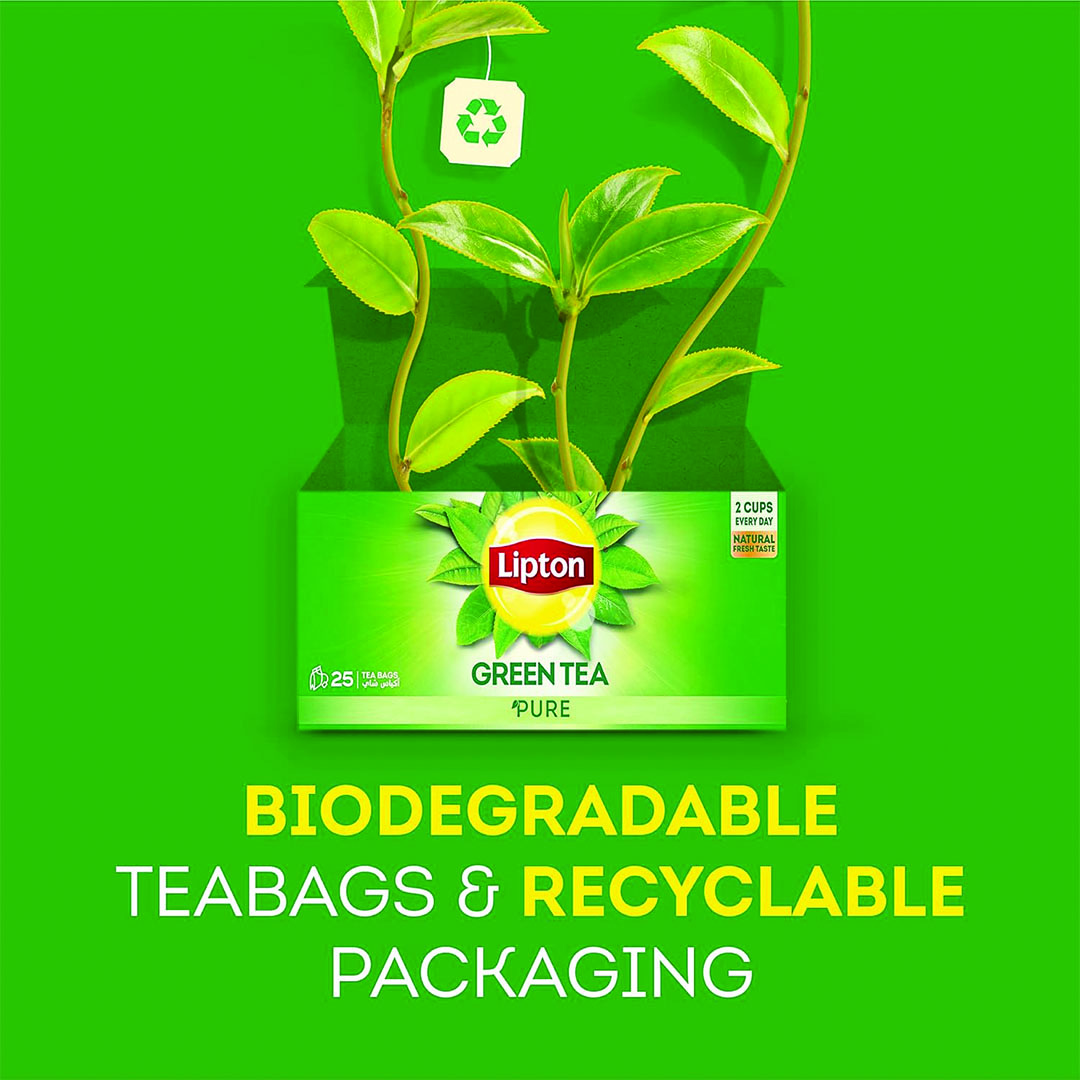 شاي ليبتون الأخضر - 25 كيس - 60 جرام