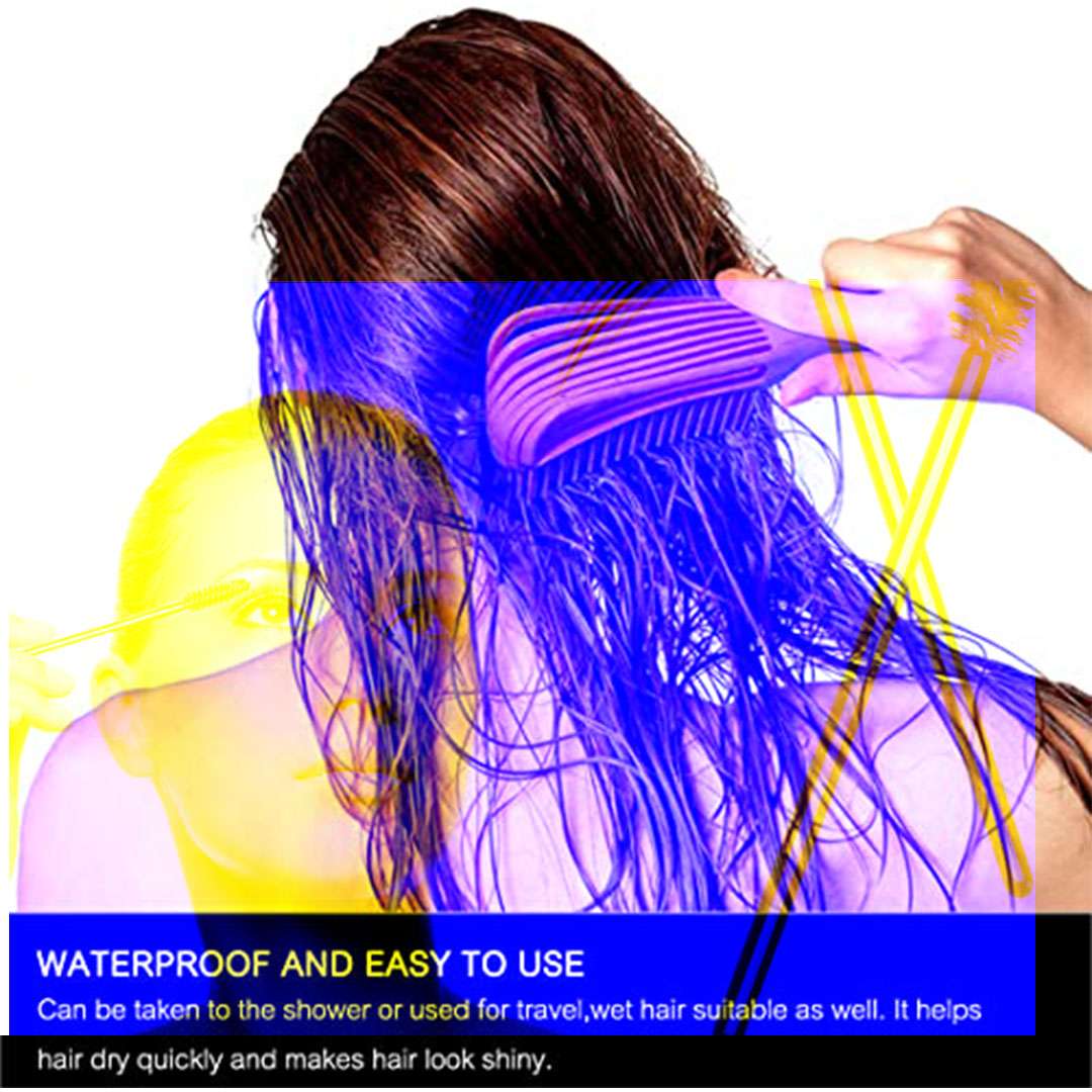 فرشاة فك تشابك الشعر  للشعر المجعد والمموج - ألوان متنوعة