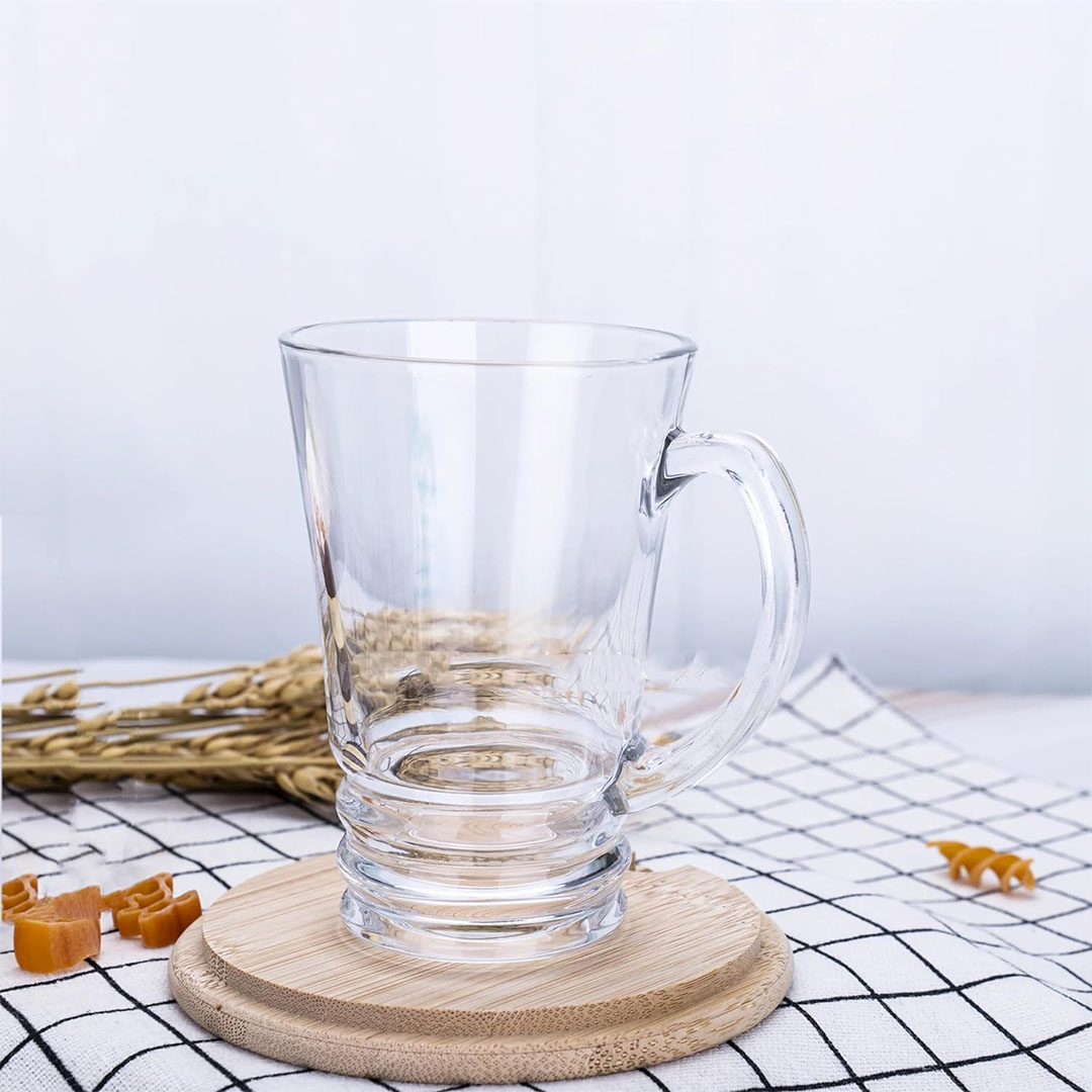 مج قهوة زجاجي - 170 مل - شفاف