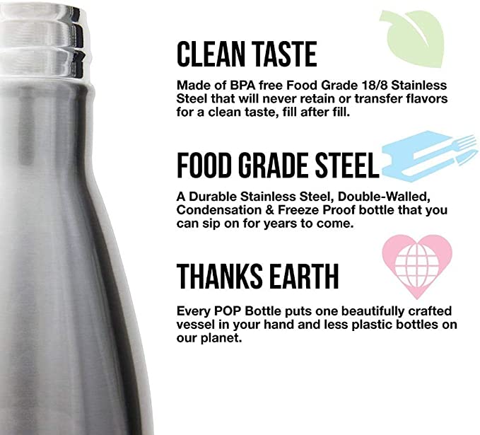 زجاجة مياه رياضية ستانلس ستيل - 500 مل