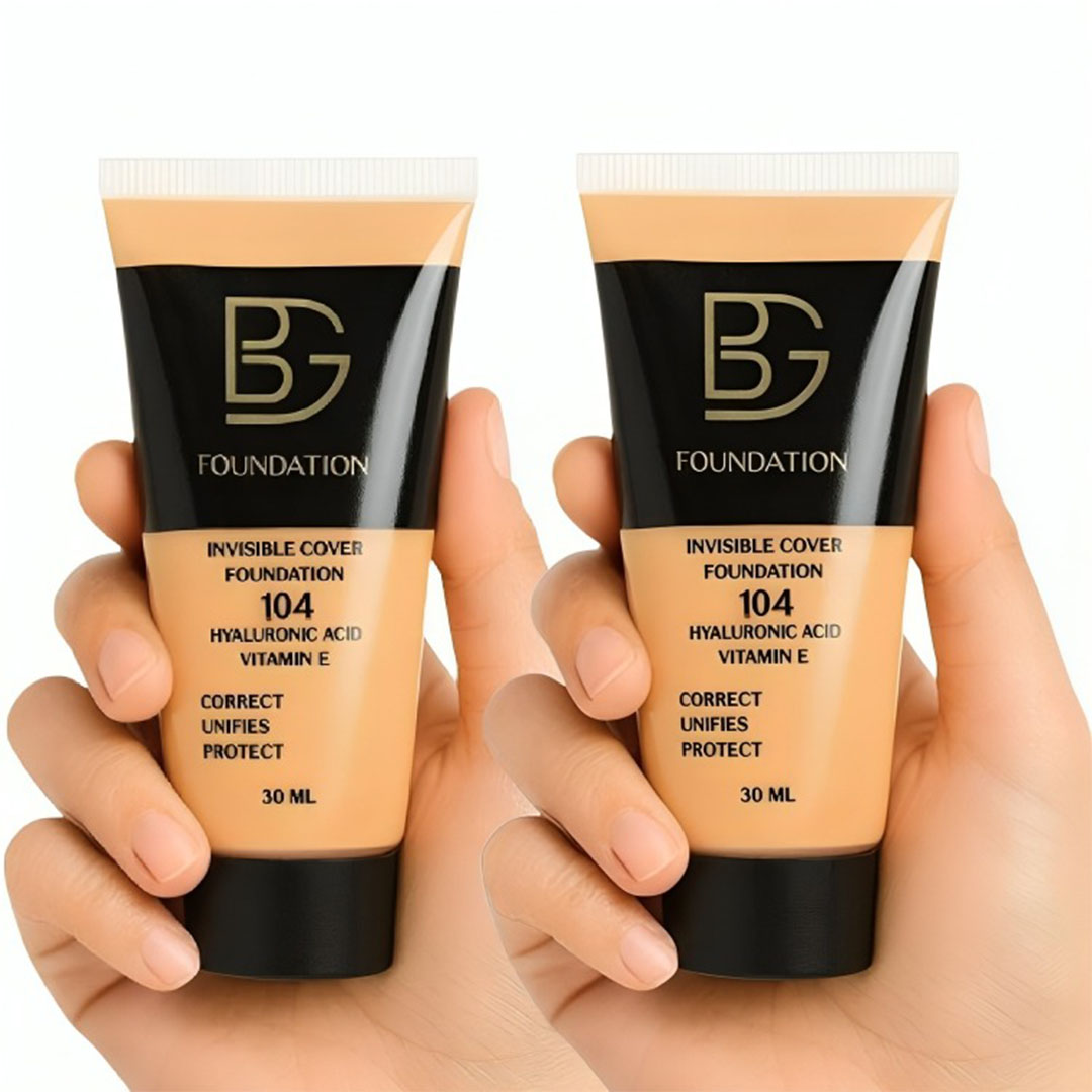 BG فاونديشن سائل 104 بتغطية كاملة - غير لامع - 30 مل (1+1 مجانا)
