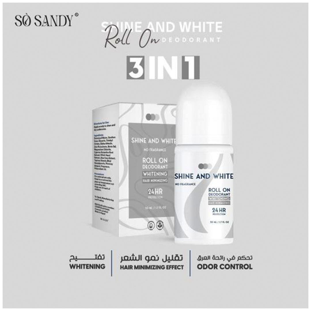 مزيل عرق رول للتبييض سو ساندي - بدون رائحة - قطعتين - 50 مل