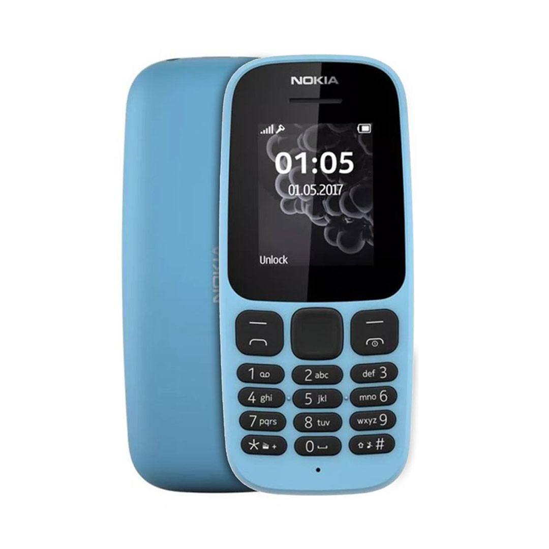 نوكيا 105 (2017) موبايل - 4 ميجا - بشريحتين - 4G - أزرق - bz-96