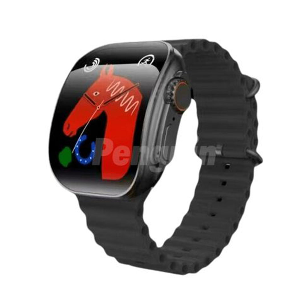 ساعة ذكية X10 Ultra3 Curve 49 مم - شحن لاسلكي - أسود