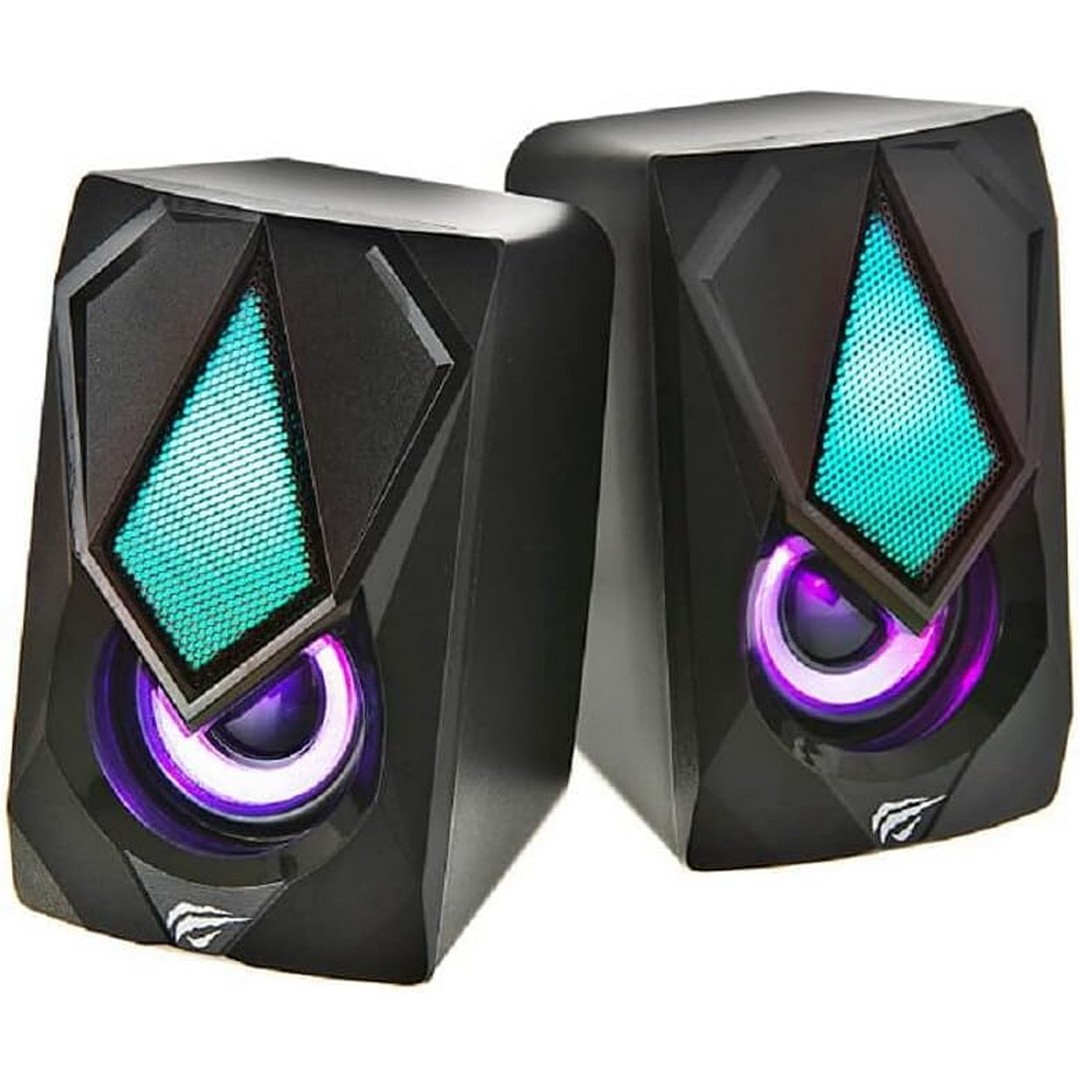 مكبر صوت ستيريو RGB هافيت - 6 وات - أسود - SK563