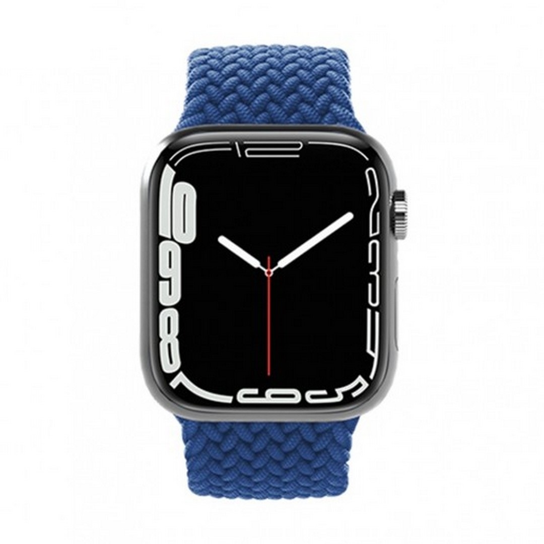 سوار مضفر بحلقة فردية لساعة أبل - 165 مم - أزرق