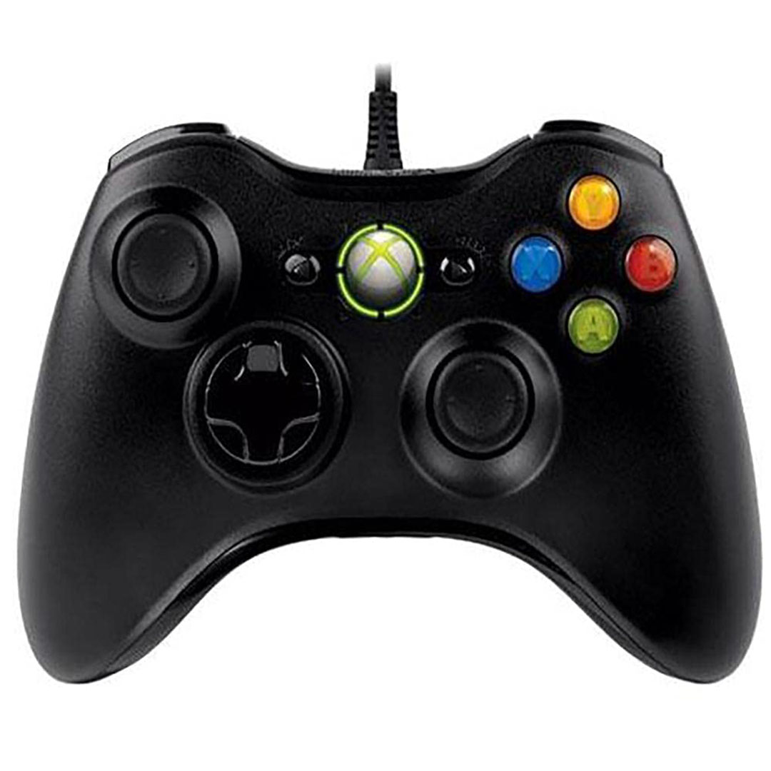 وحدة تحكم سلكية Xbox 360 من مايكروسوفت - أسود