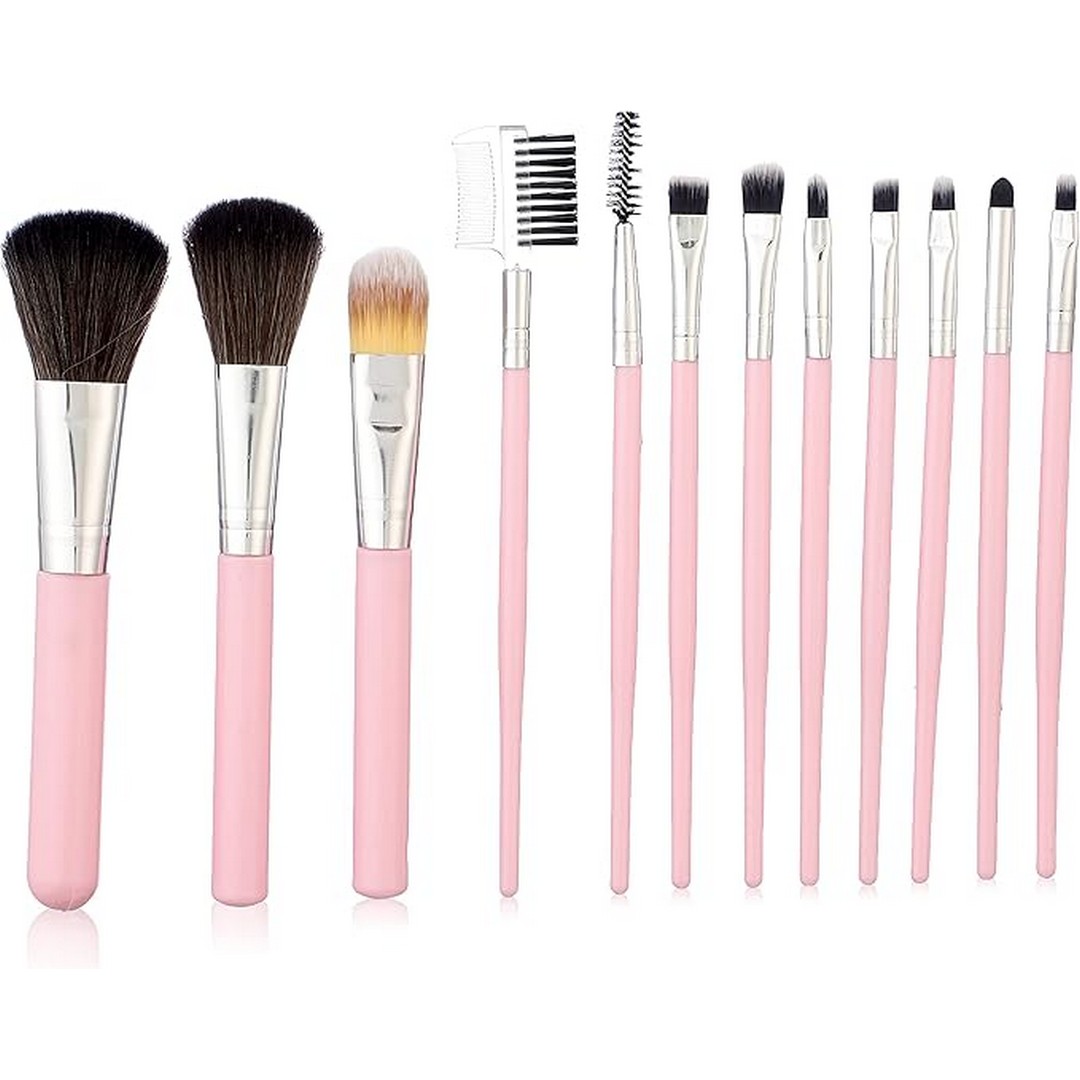 مجموعة فرش مكياج - 12 قطعة