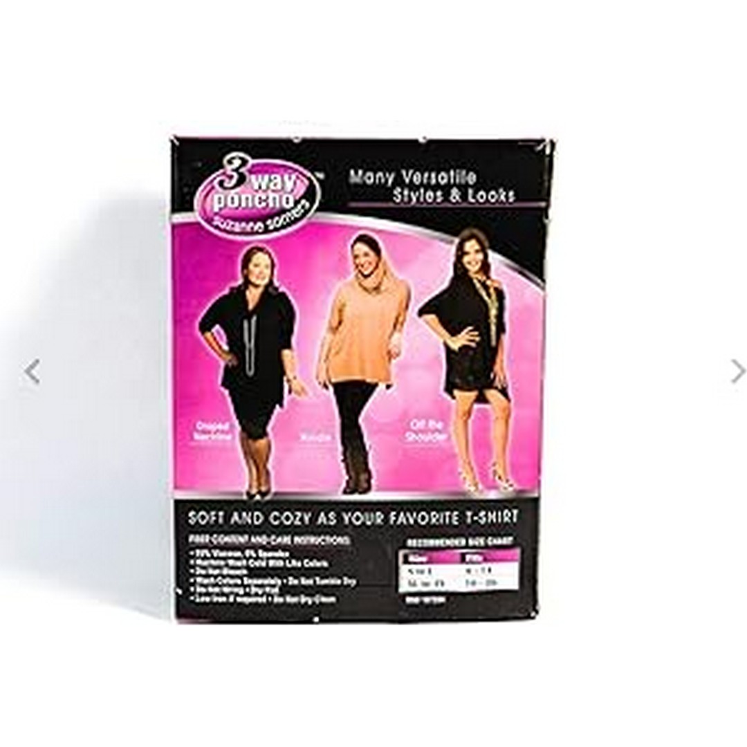 بنشو حريمي متعدد الأستخدامات - 3 في 1 - أسود