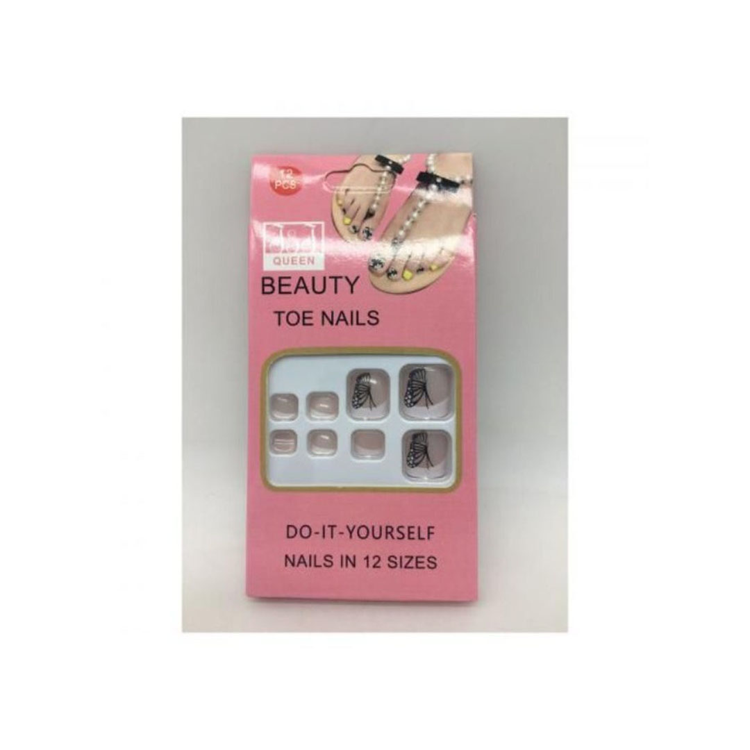 أظافر صناعية للقدمين 12 قطعة لإطلالة ساحرة