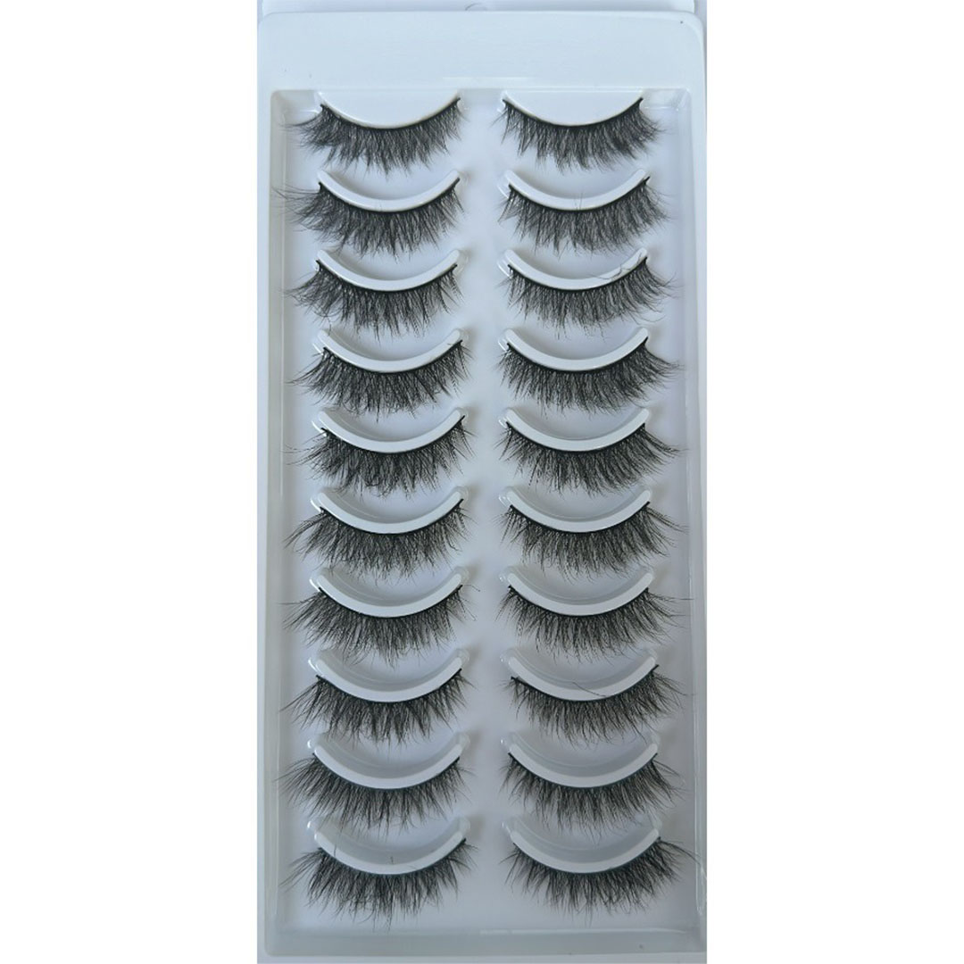 10 أزواج من رموش صناعية - 8D طبيعية وناعمة