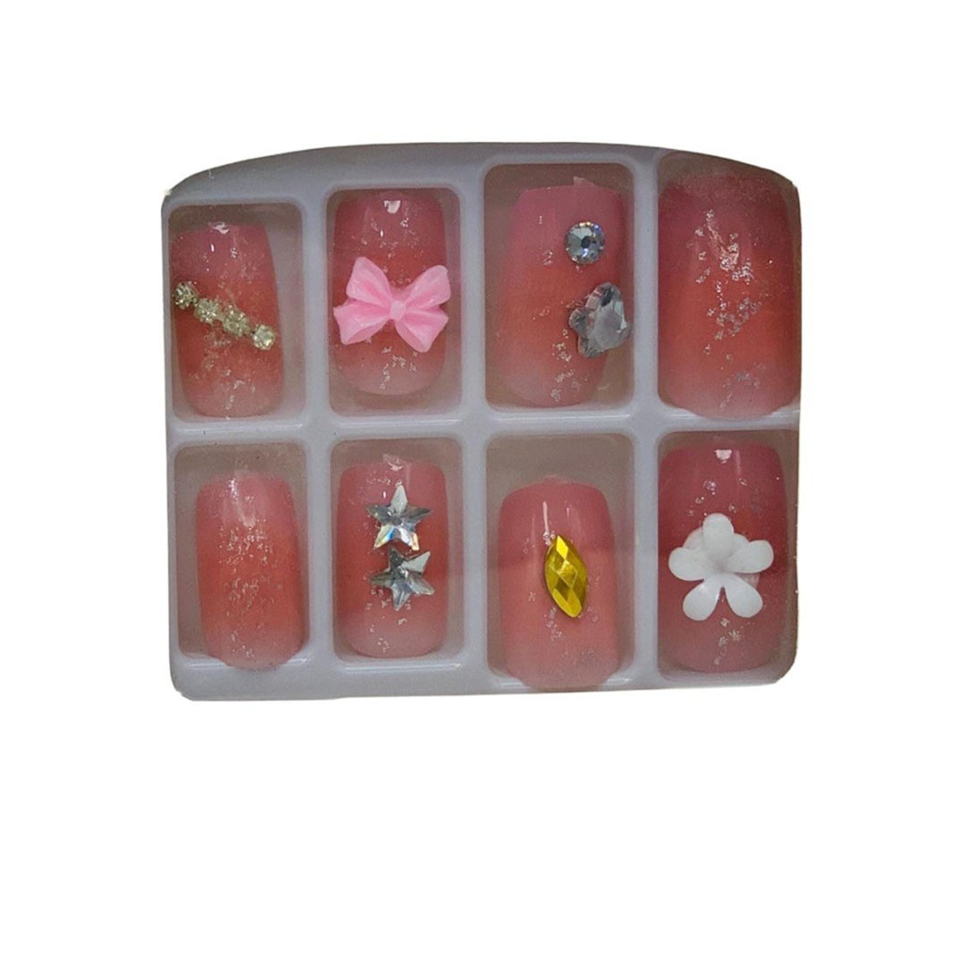 أظافر صناعية 12 قطعة سريعة التطبيق