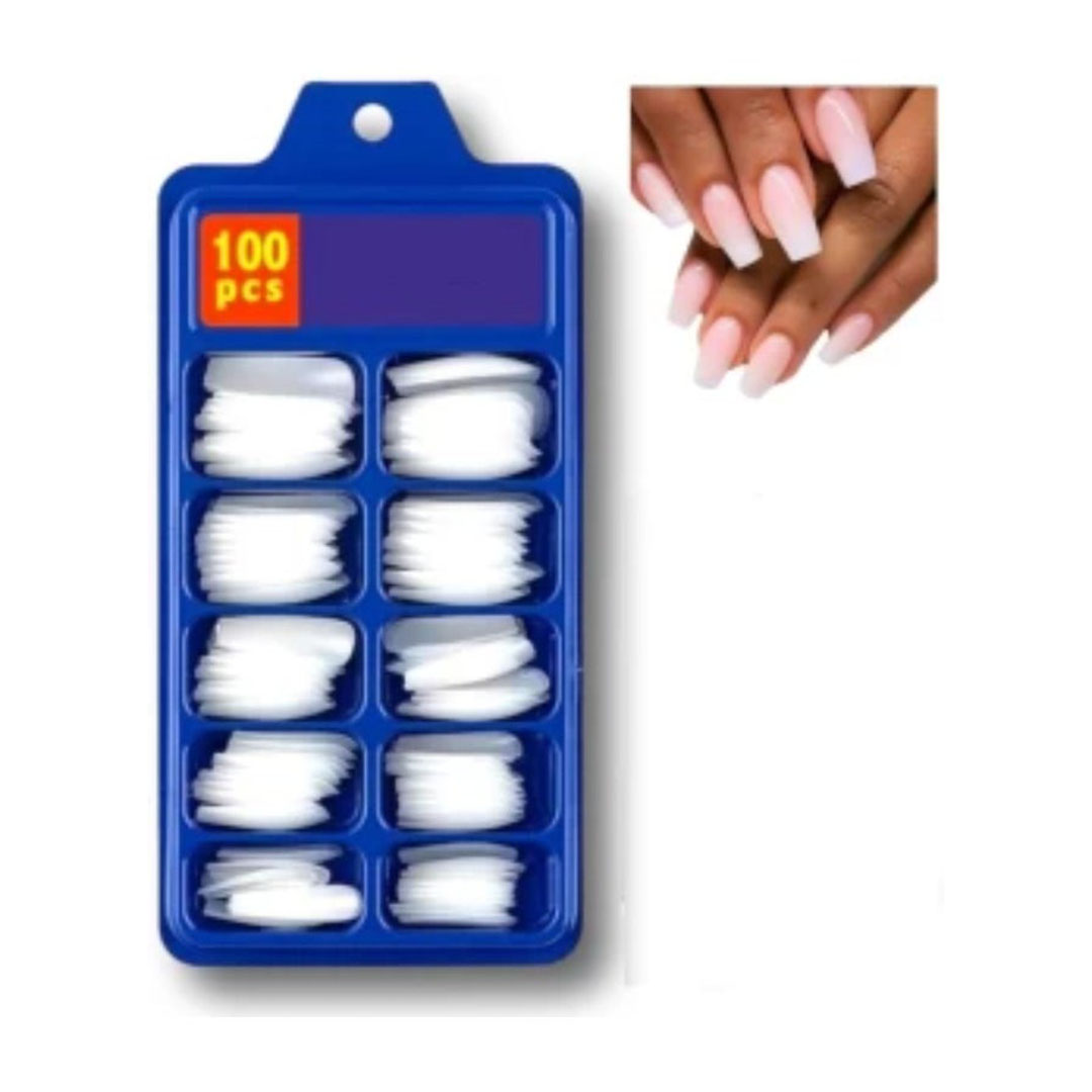 أظافر صناعية -100 قطعة - أبيض