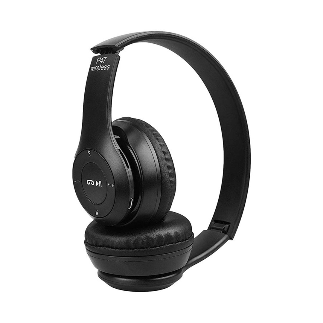 P47 سماعة فوق الأذن لاسلكية - أسود