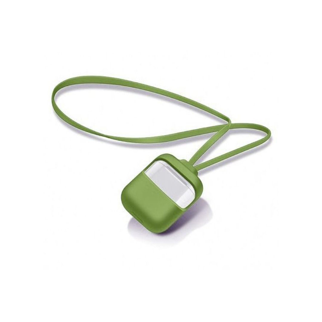 جراب سيليكون لسماعة Airpods للرقبة - أخضر