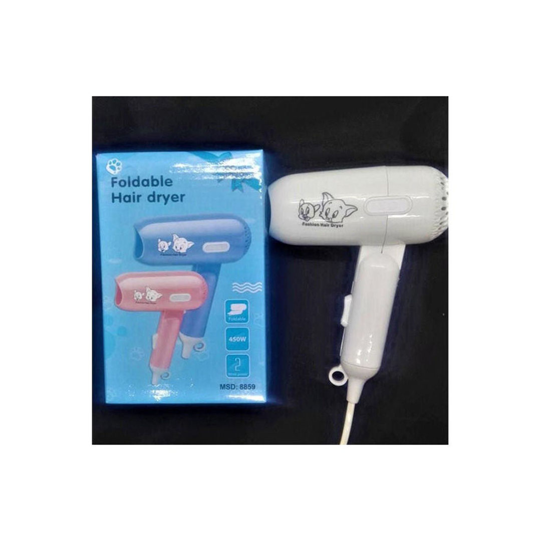 مجفف شعر صغير للسفر- أبيض