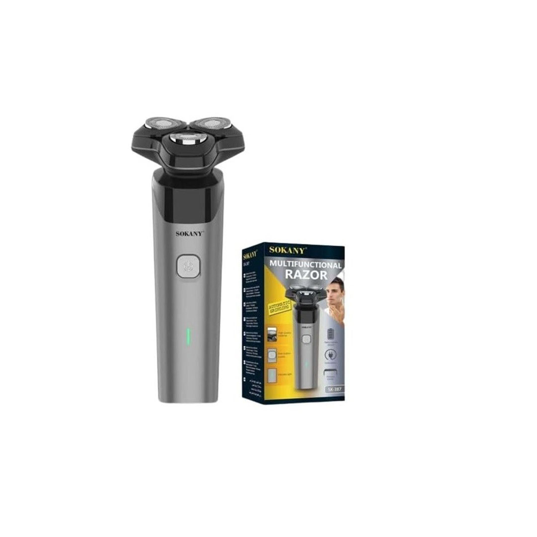 SK-387 ماكينة حلاقة قابلة لإعادة الشحن - فضي