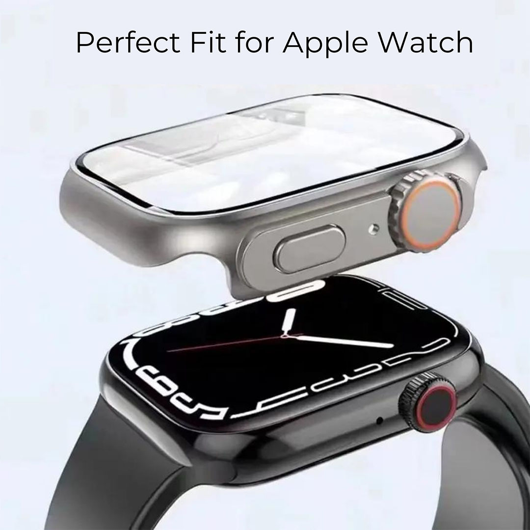 غطاء لتحويل ساعة أبل 44 ملم / 49 ملم مع شاشة حماية - رمادي