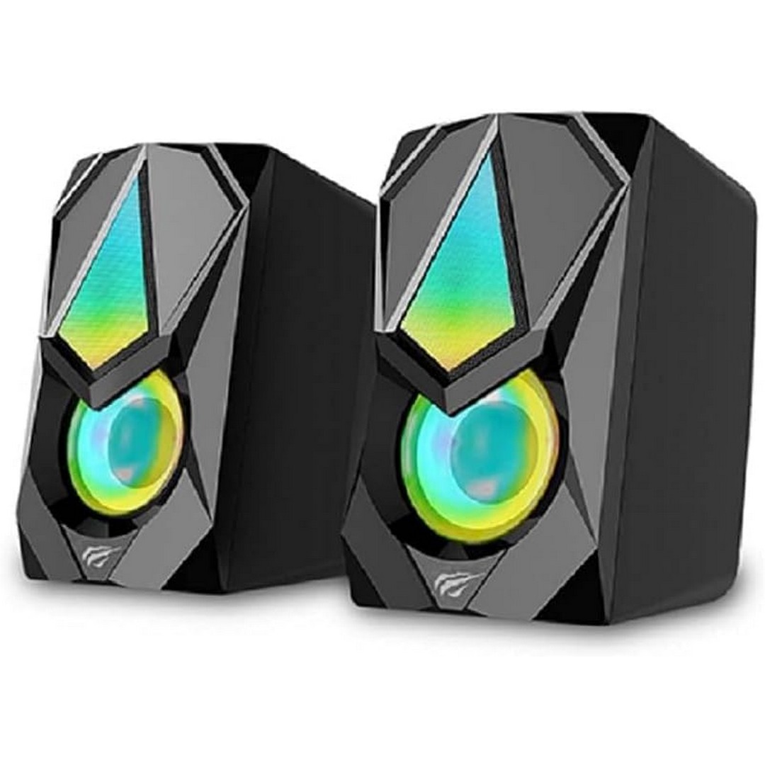 مكبر صوت ستيريو RGB هافيت - 6 وات - أسود - SK563