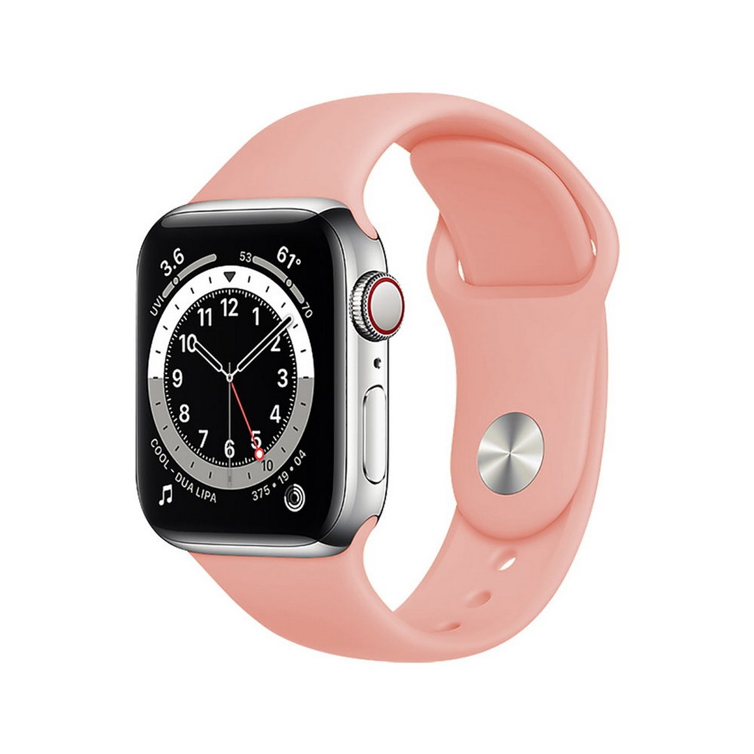 سوار ساعة آبل سيليكون روك روز - 42/44 مم - بينك