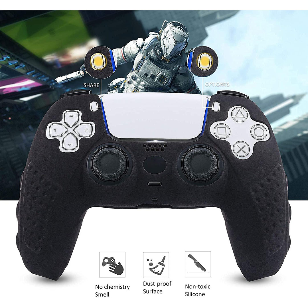 غطاء سيليكون لجهاز التحكم PS5 TP-0512 - أسود