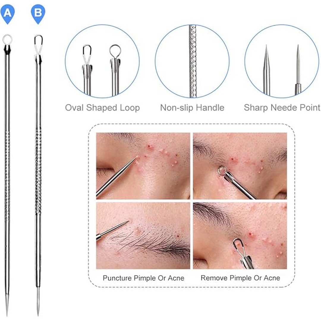 مجموعة أدوات لإزالة الرؤوس السوداء و البثور - 4 قطع