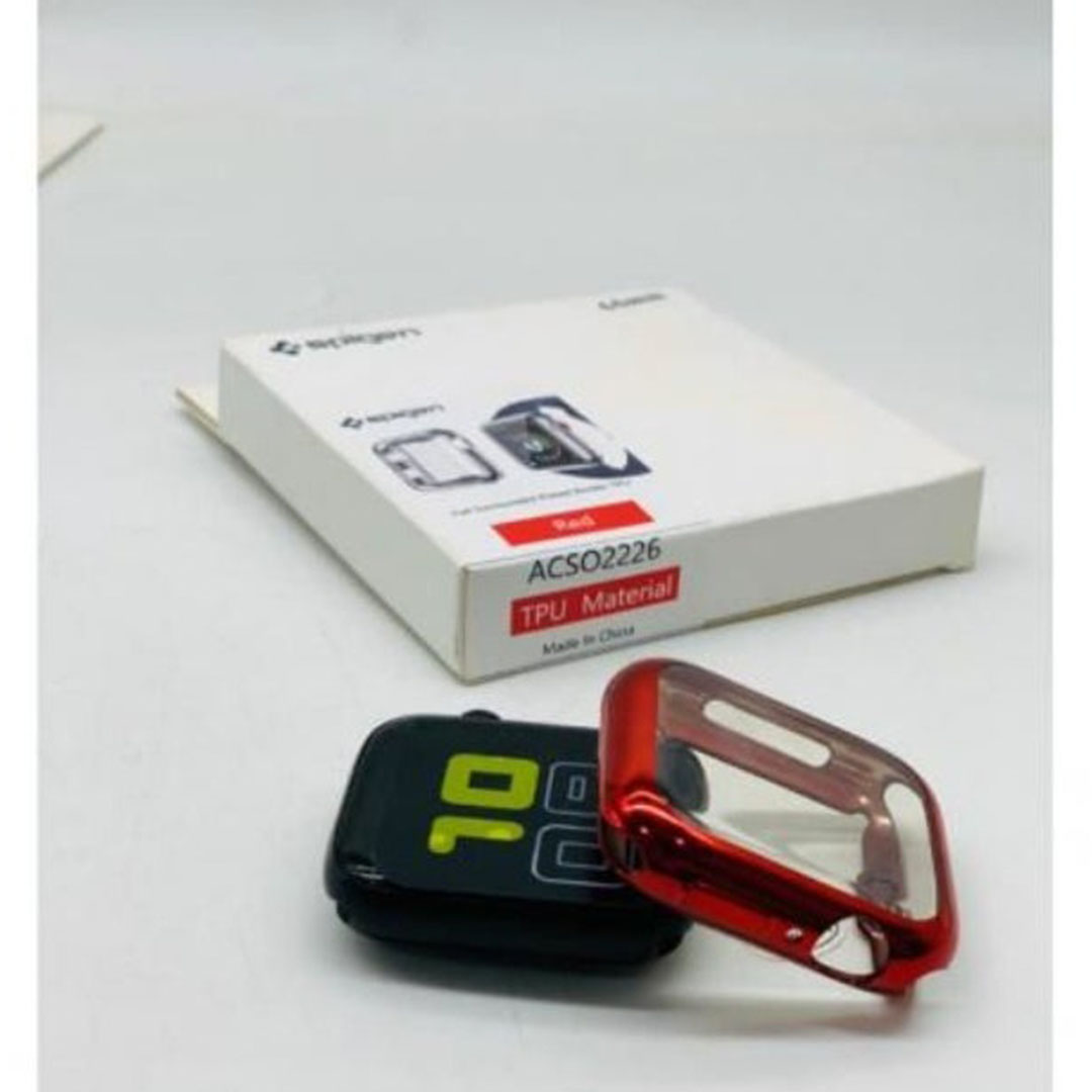 جراب ساعة لساعة ابل - 44 ملم - أحمر