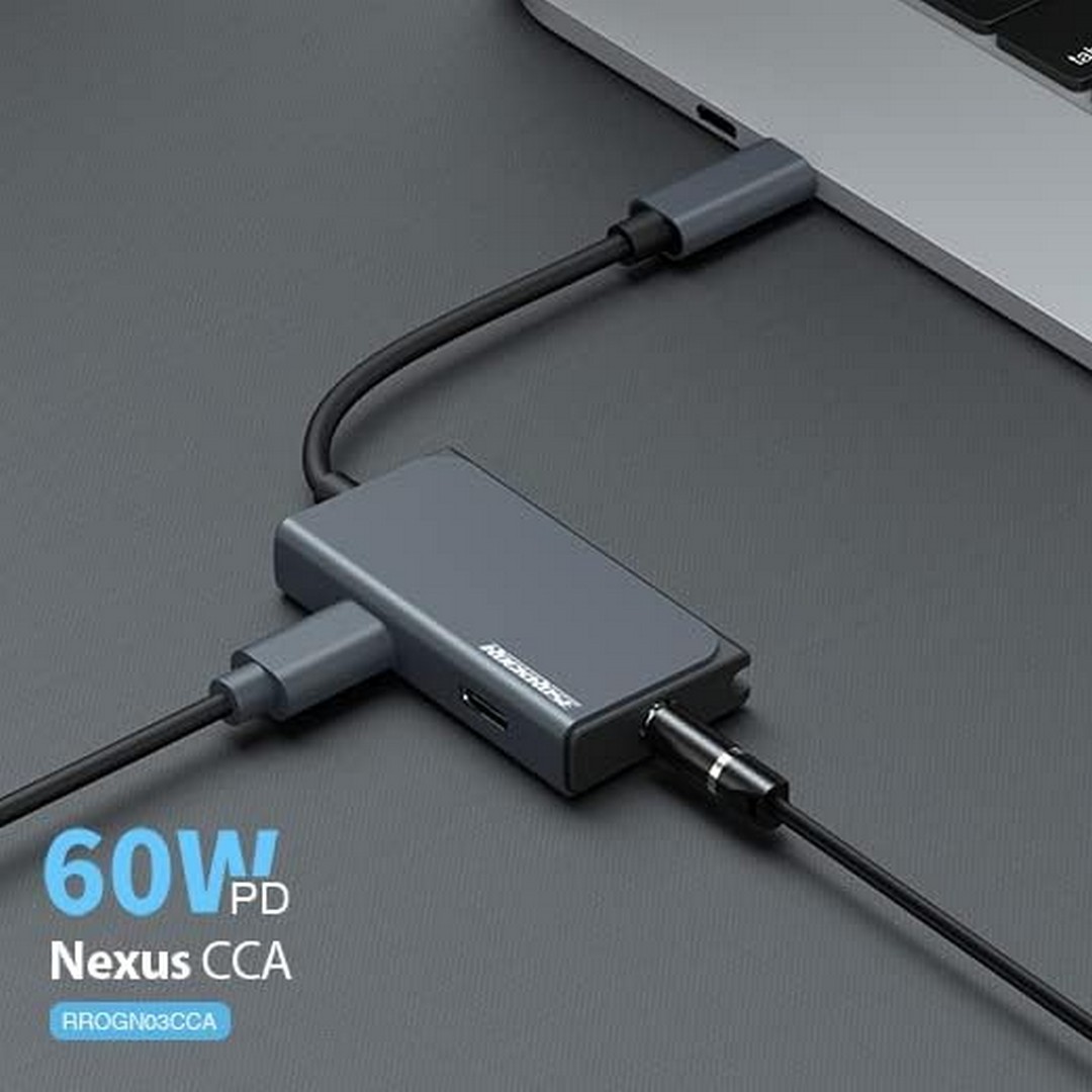 محول صوت 3 في 1 روك روز USB-C - أسود - RROGN03CCA