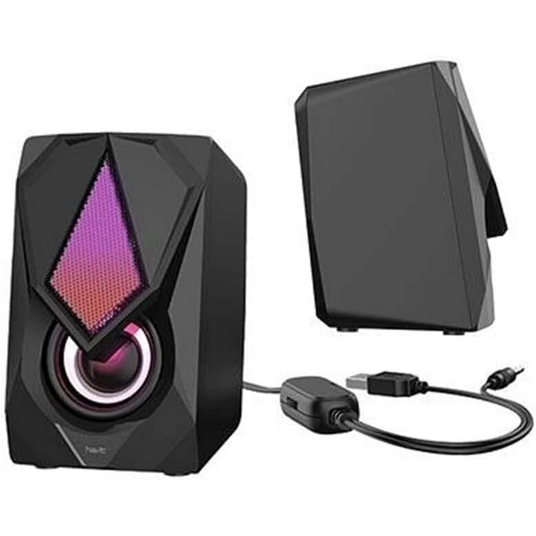 مكبر صوت ستيريو RGB هافيت - 6 وات - أسود - SK563