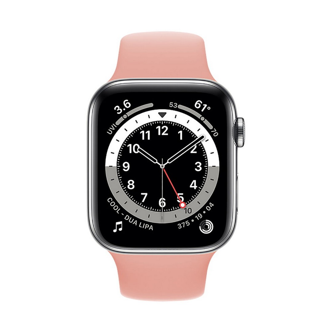 سوار ساعة آبل سيليكون روك روز - 42/44 مم - بينك