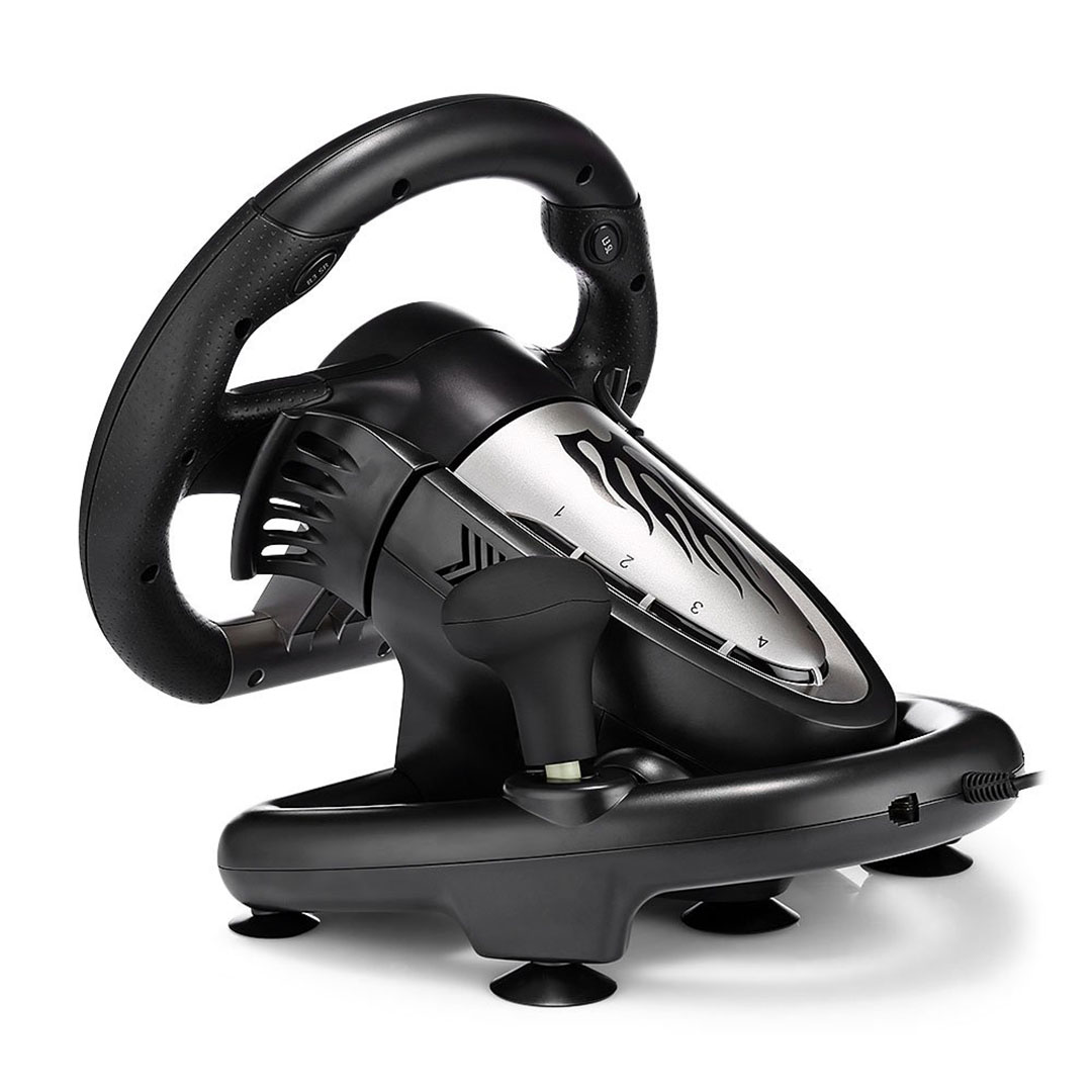 عجلة قيادة PXN V3 Pro/V3II للسباقات مع دواسة فرامل - سوداء