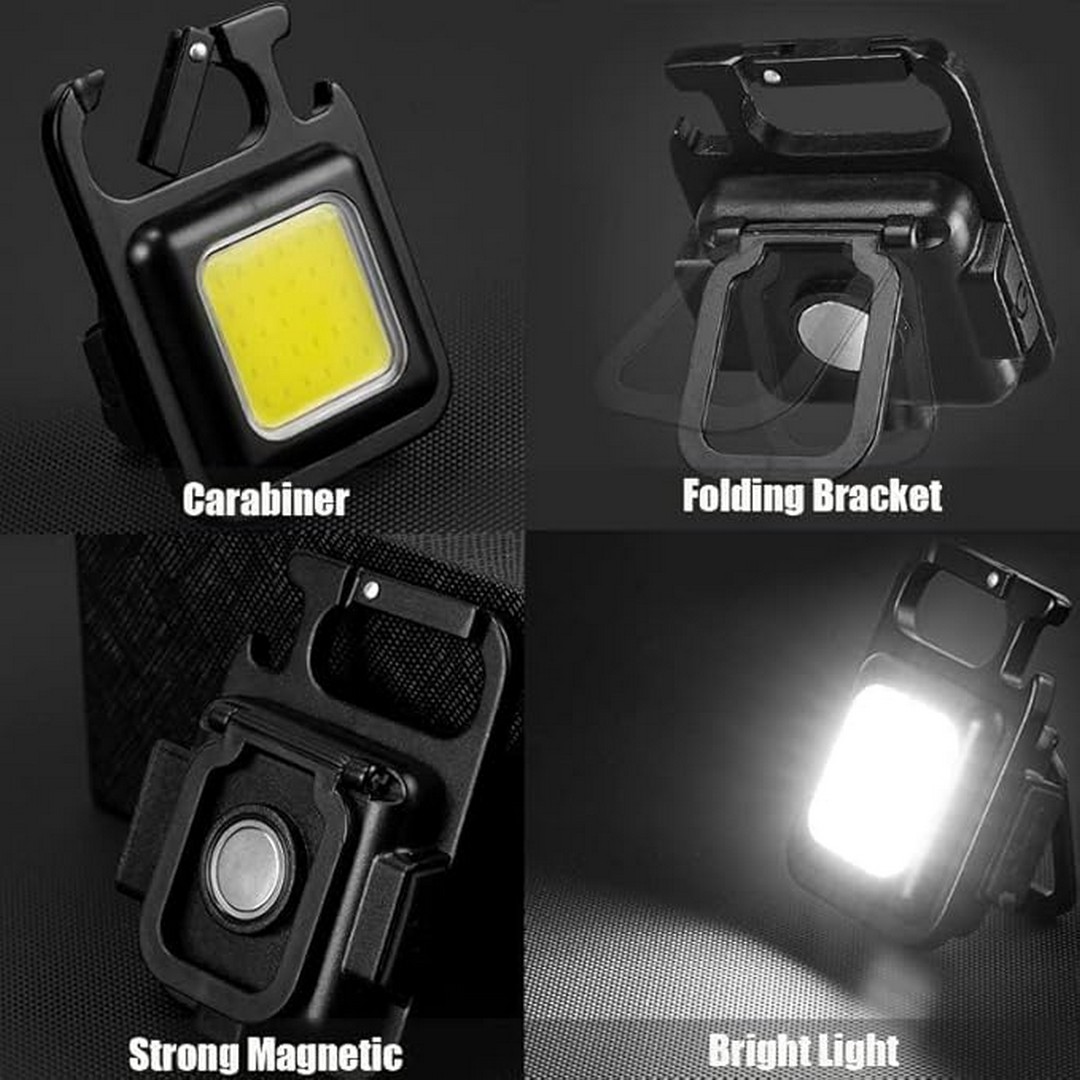 مصباح يدوي صغير بشحن USB و4 أوضاع إضاءة