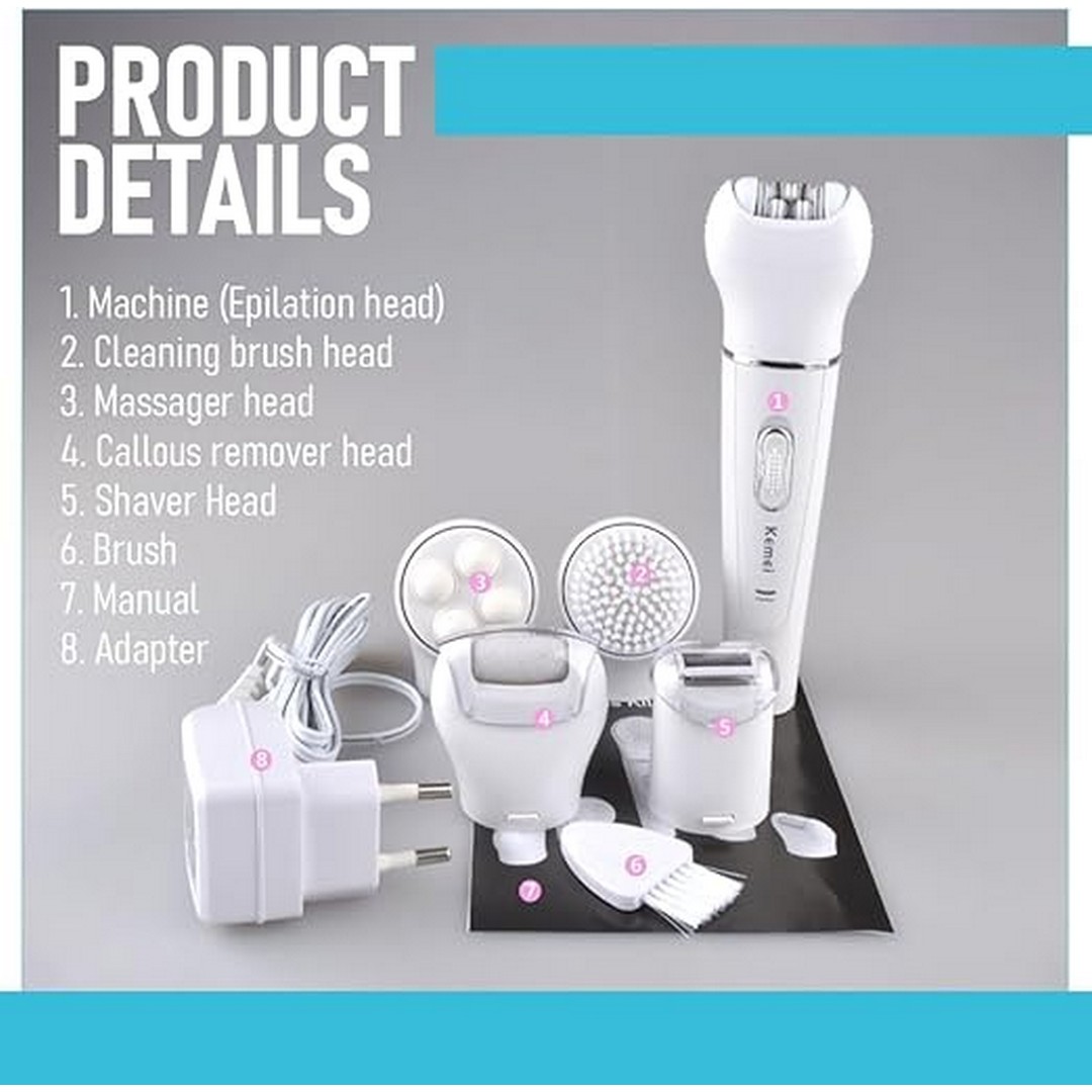 ماكينة ازالة الشعر كيمي للنساء القابلة لإعادة الشحن - km-2199