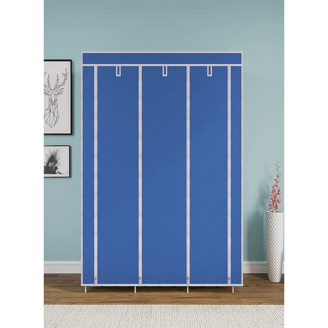 دولاب سفاري محمول للملابس - أزرق