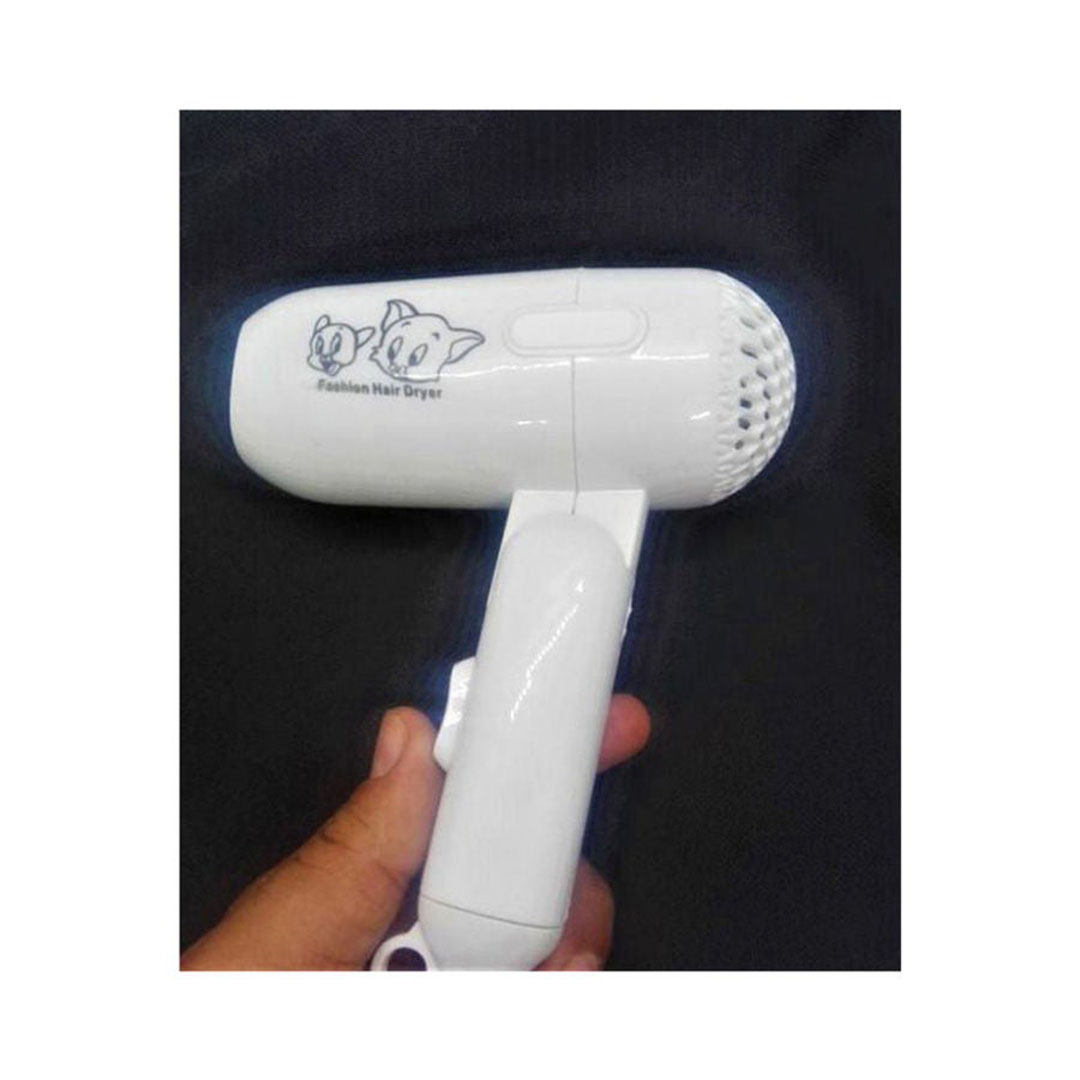 مجفف شعر صغير للسفر- أبيض
