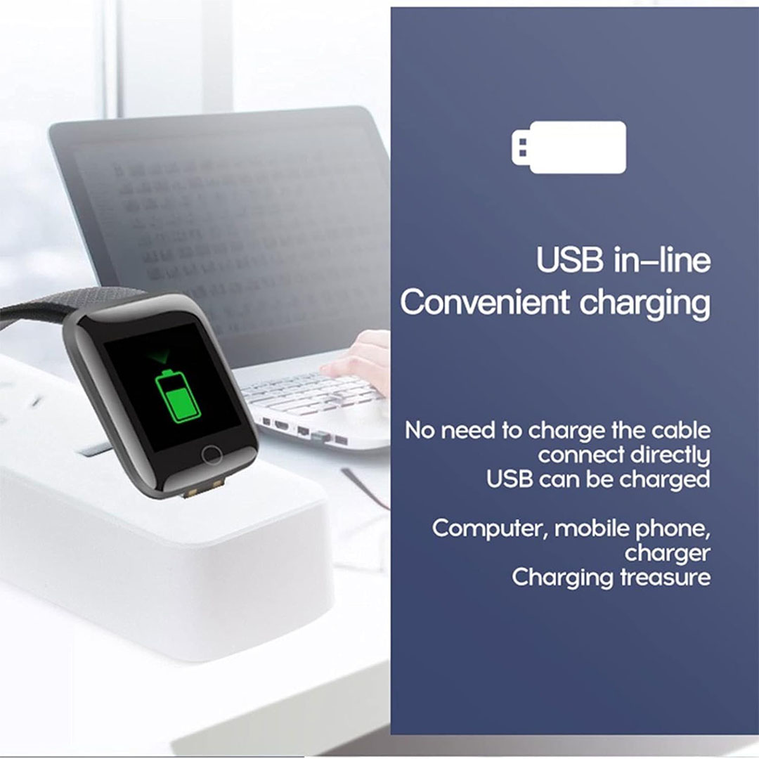 D13 ساعة ذكية رياضية - اسود