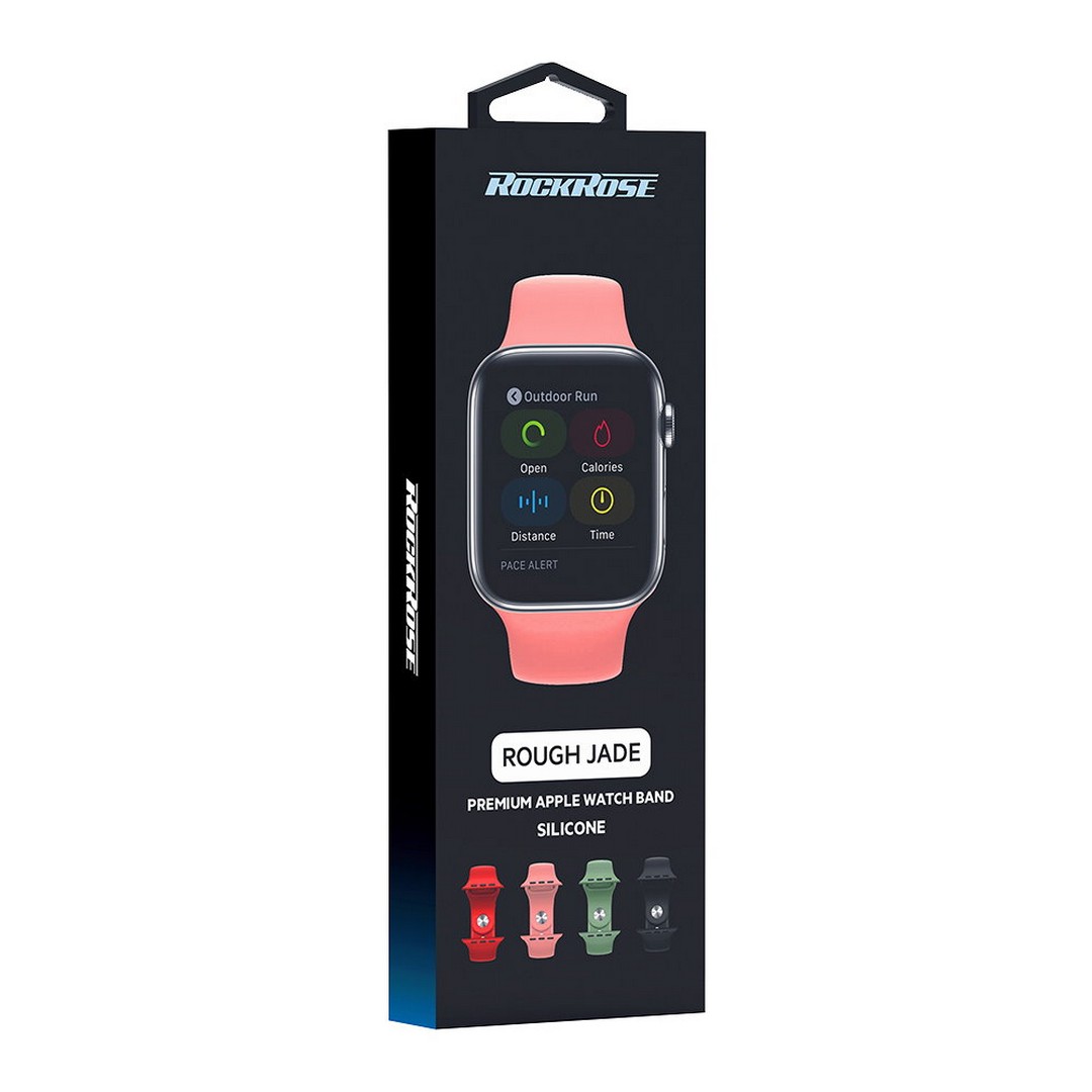 سوار ساعة آبل سيليكون روك روز - 42/44 مم - بينك