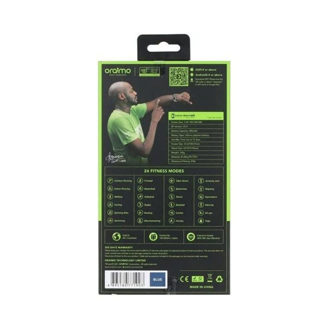 Osw-16p ساعة سمارت - 1.69 بوصة - أزرق