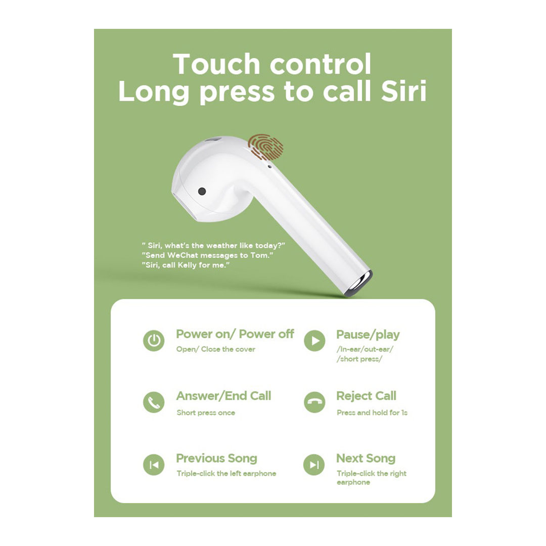 JR-T03S سماعة أذن بلوتوث - أبيض