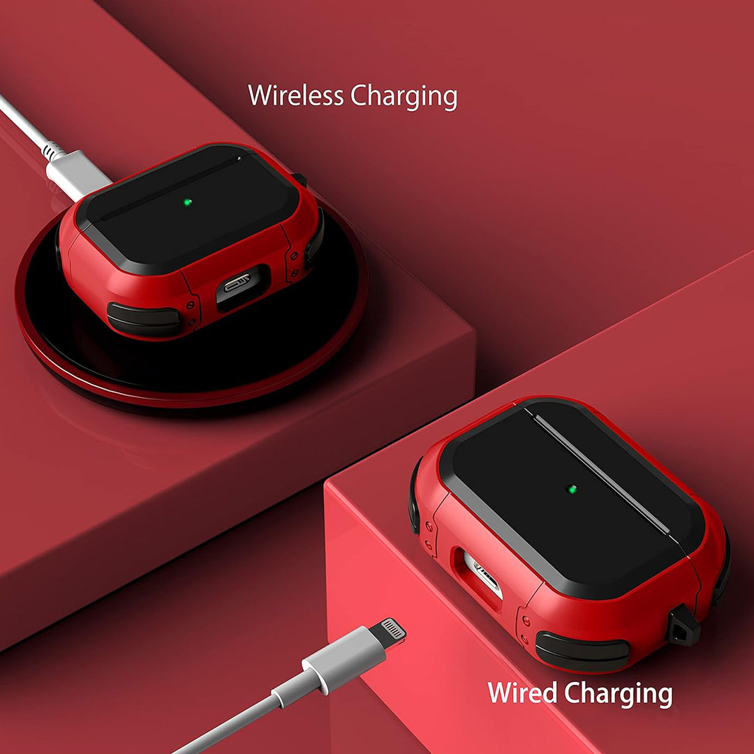 حافظة متوافقة مع سماعات Airpods pro 2 - أحمر