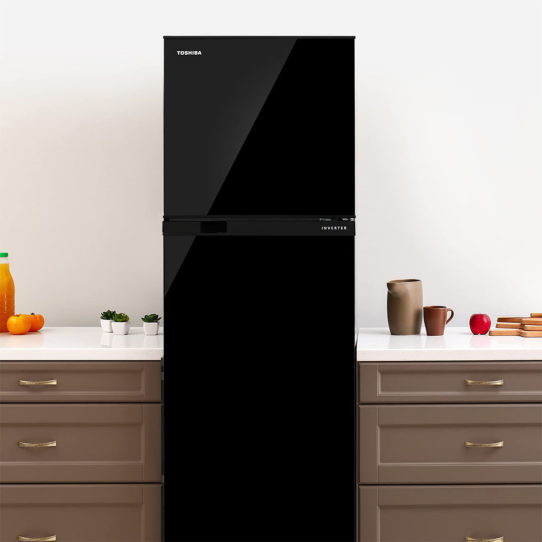 ثلاجة توشيبا انفرتر نوفروست 395 لتر - أسود - GR-EF51GZ-XK