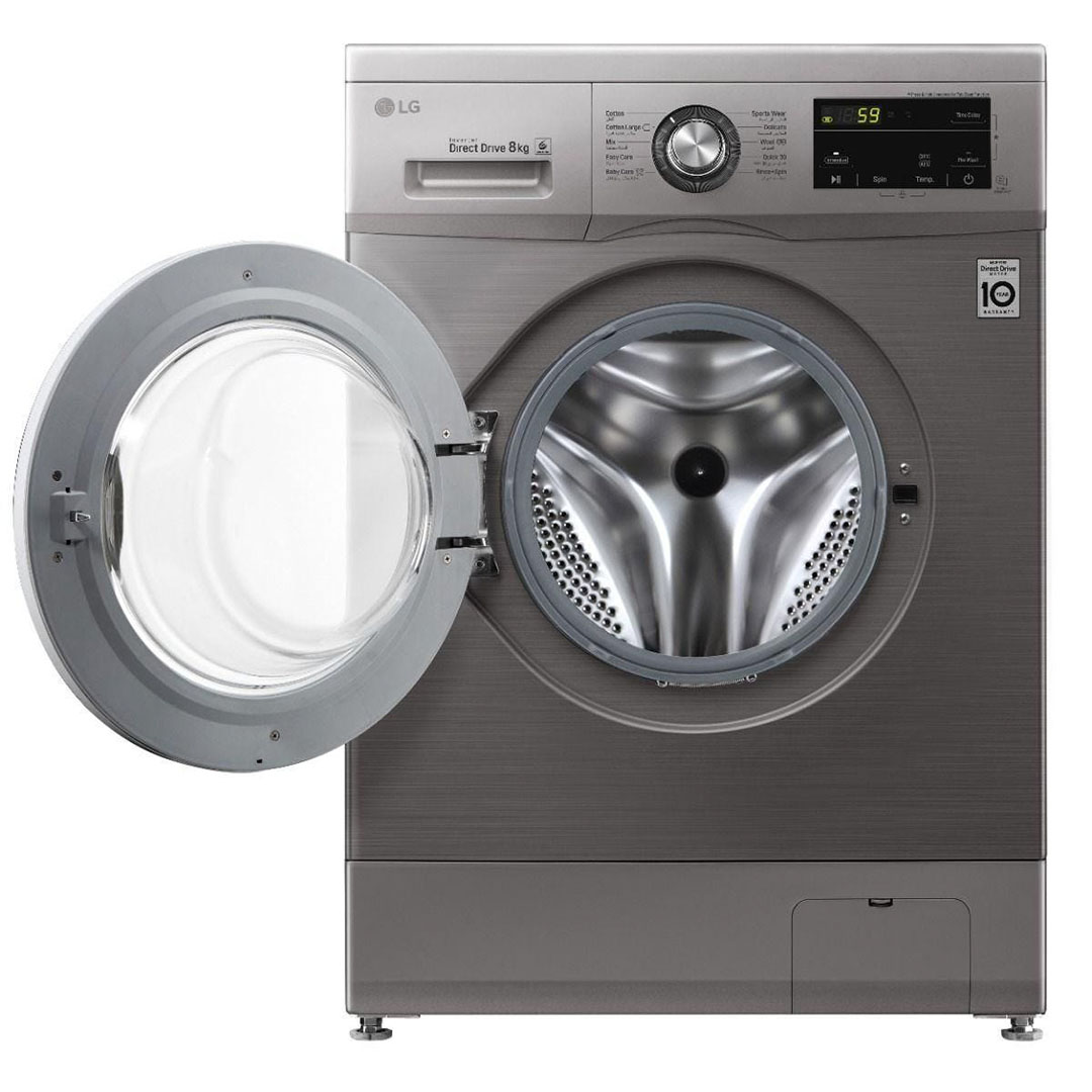 FH2J3TNG5 غسالة ملابس فول أوتوماتيك 8 كيلو - فضي