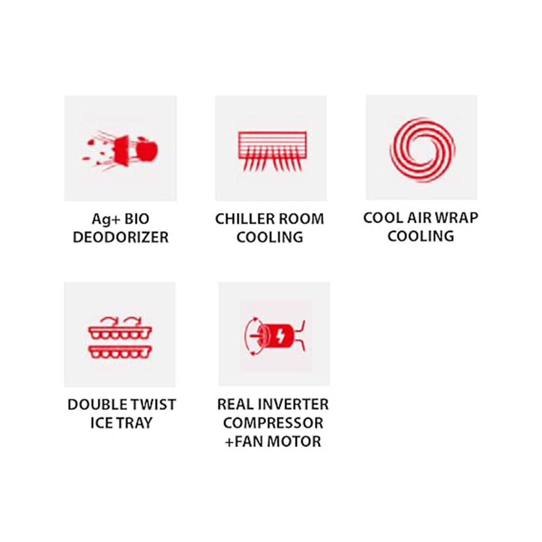 ثلاجة توشيبا انفرتر نوفروست 395 لتر - أسود - GR-EF51GZ-XK