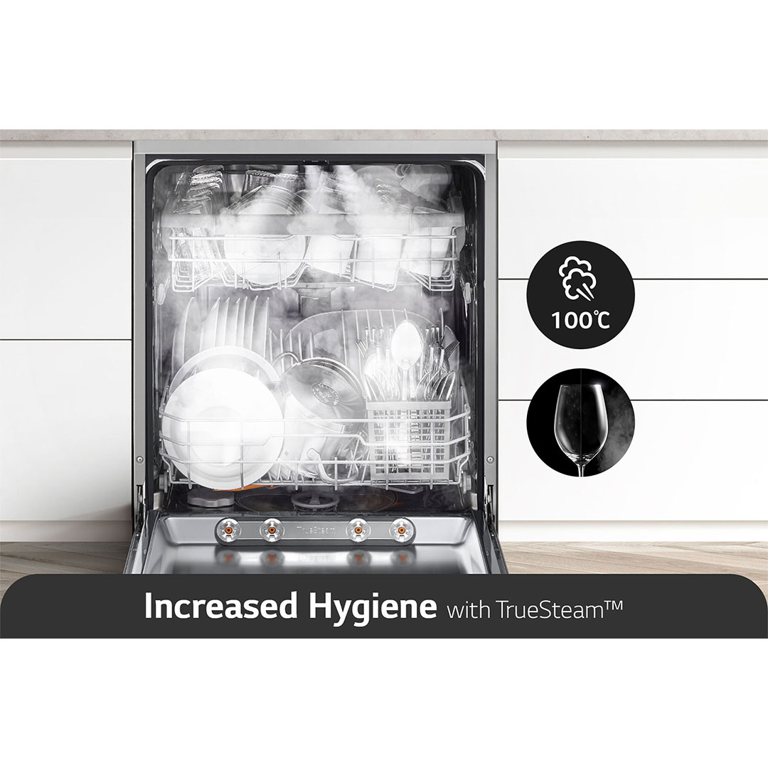 DFC532FPE غسالة أطباق 14 فرد - 10 برامج - فضي