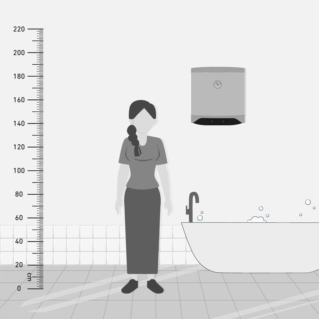 سخان  مياه كهربائي 35 لتر - فضي - EWH-S35CSE-S