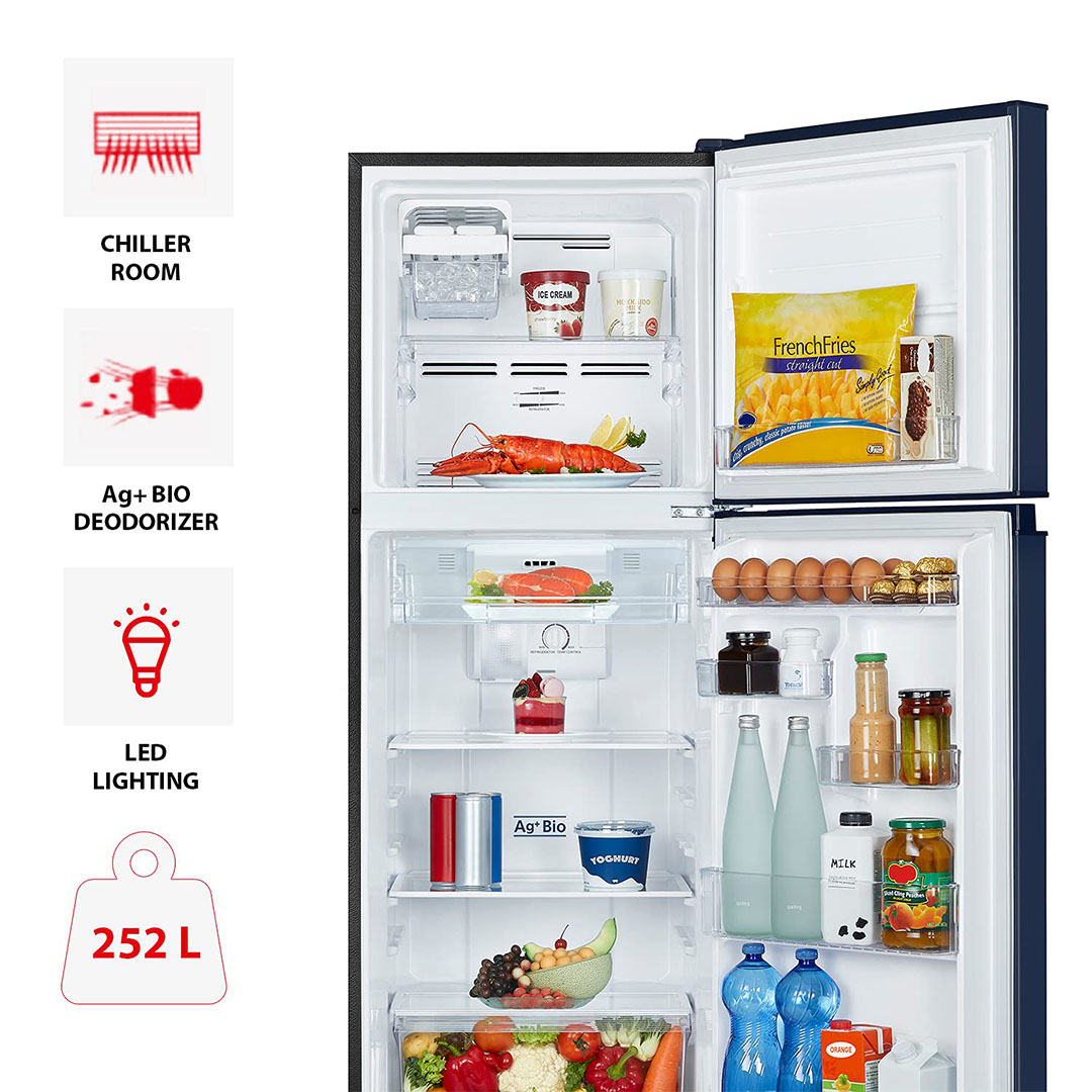 ثلاجة توشيبا انفرتر نوفروست 395 لتر - أسود - GR-EF51GZ-XK